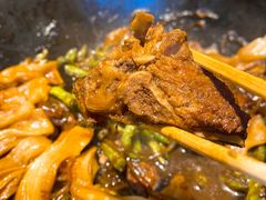 排骨豆角卷子-华盛园卷子王农家菜水库鱼