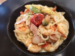 虾仁培根白酱意大利面-三喜有食(集美店)