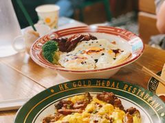 叉烧牛乳炒滑蛋饭-肥韬茶餐厅(南山mini店)