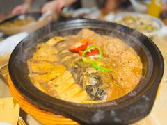 民间狮子头炖鱼头-打酱油·非遗淮扬菜(瘦西湖梅岭店)