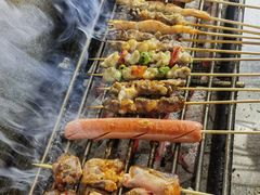 -山野的朋友露营炭火烤肉