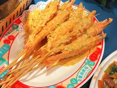 咸蛋黄炸虾-邹开喜·小海鲜醉鸡煲·潮汕鲜切牛肉店(襄阳北路店)