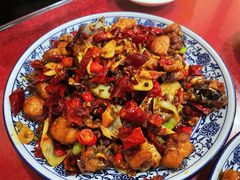 辣子鸡丁-北大地皖峰饭馆