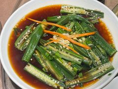 葱油秋葵-柠静私家菜(石板巷店)