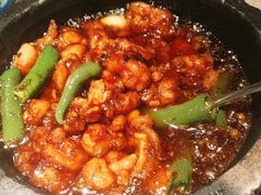 石锅杭椒牛蛙-桂满陇·蟹黄小笼汤包(中山公园店)