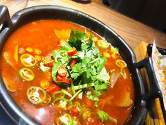 仔姜鲜锅嫩鸭血-不曾在把把烧•烧烤(莲坂磐基店)
