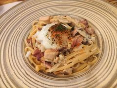 奶油培根意面配水波蛋-Cyclus Craft Kitchen薩克思手工厨房
