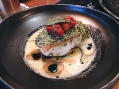 煎海鲈鱼配意大利节瓜面-AZUL by FUEL蓝色·法式酒馆(琶醍店)