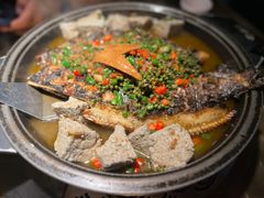 翡翠青椒烤黔鱼-烤匠麻辣烤鱼(环球中心店)