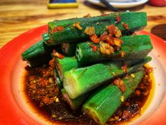 捞汁秋葵-兔槽江湖菜·重庆璧山兔(水围店)