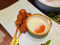 鸡肉丸配温泉蛋-山葵家·创意料理(临平银泰城店)