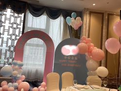 -团子宝宝宴派对百日宴生日布置策划·求婚策划·气球布置别墅民宿