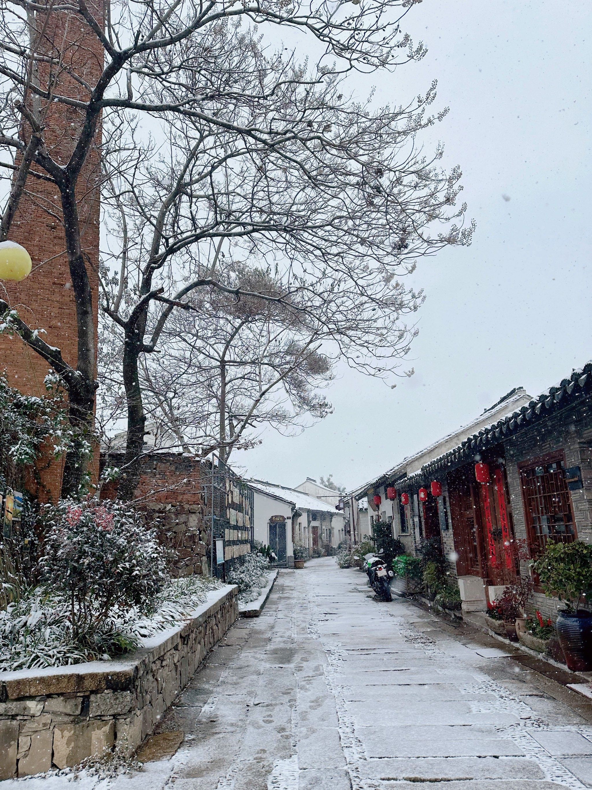 蜀山古南街冬雪#江南水乡美如画 #下雪