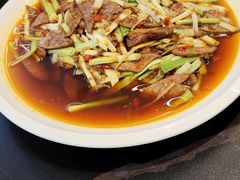 韭黄炒猪肝-国人川菜(李家村建东街店)