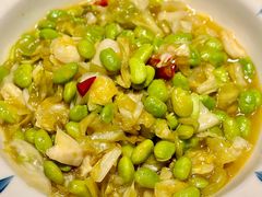 萝卜菜炒毛豆-临安鲲凌餐厅(钱王大街店)