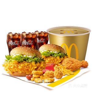 炸鸡薯条蔬菜拼的快乐