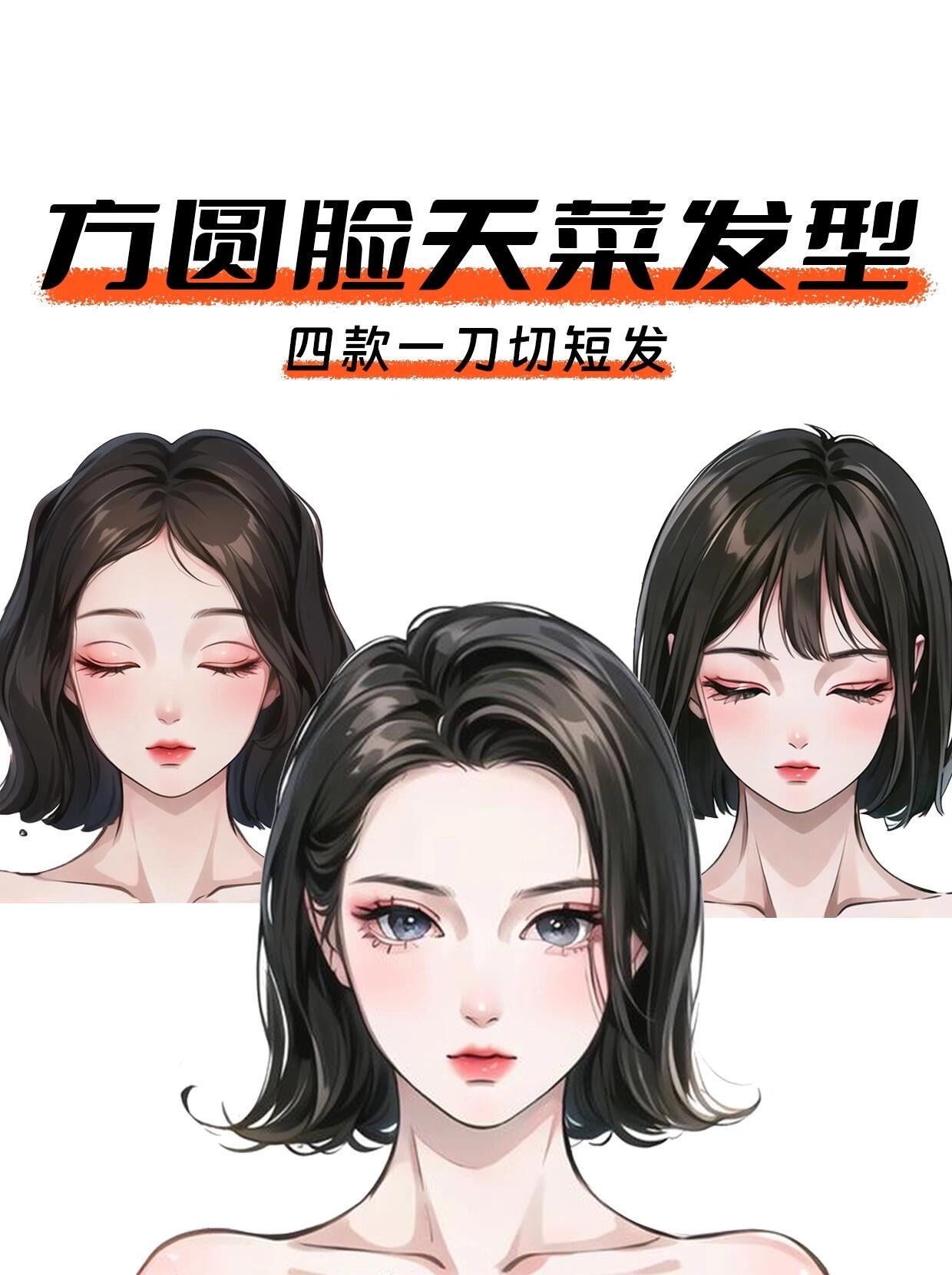 建议方脸圆脸女生直接焊死的发型