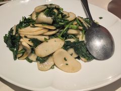 荠菜肉丝炒年糕-钱塘花园·宁波菜