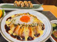 三文鱼流心熔岩饭-梦山水日本烧肉(五四广场店)