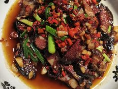 猪血丸子炒腊味-湘当爱·鲜煮现炒(松岗立业路店)