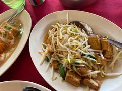 豆干鲜虾炒芽菜-德成饭店