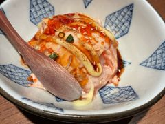 火焰三文鱼熔岩饭-水之惠鲜鱼料理(王府大街店)