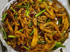 铁板烤鱿鱼须-釜山美食韩国炸酱面(长大店)