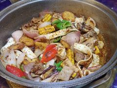 炕锅羊肉拼羊肚-亚黑亚炕锅农家美食(清水河店)