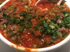 番茄牛肉粒泡饭-海底捞火锅鲜切牛肉主题店(长寿路店)