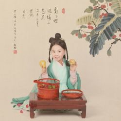 -后宫·古装汉服京剧儿童亲子全家福摄影