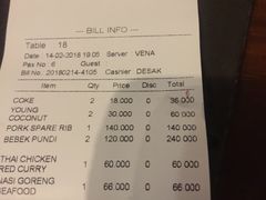 账单-Pundi Pundi Restaurant