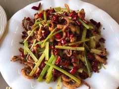 干煸鱿鱼须-大眼锅贴饺子(河西店)