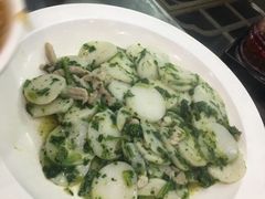 荠菜炒年糕-蔡阿水羊肉店