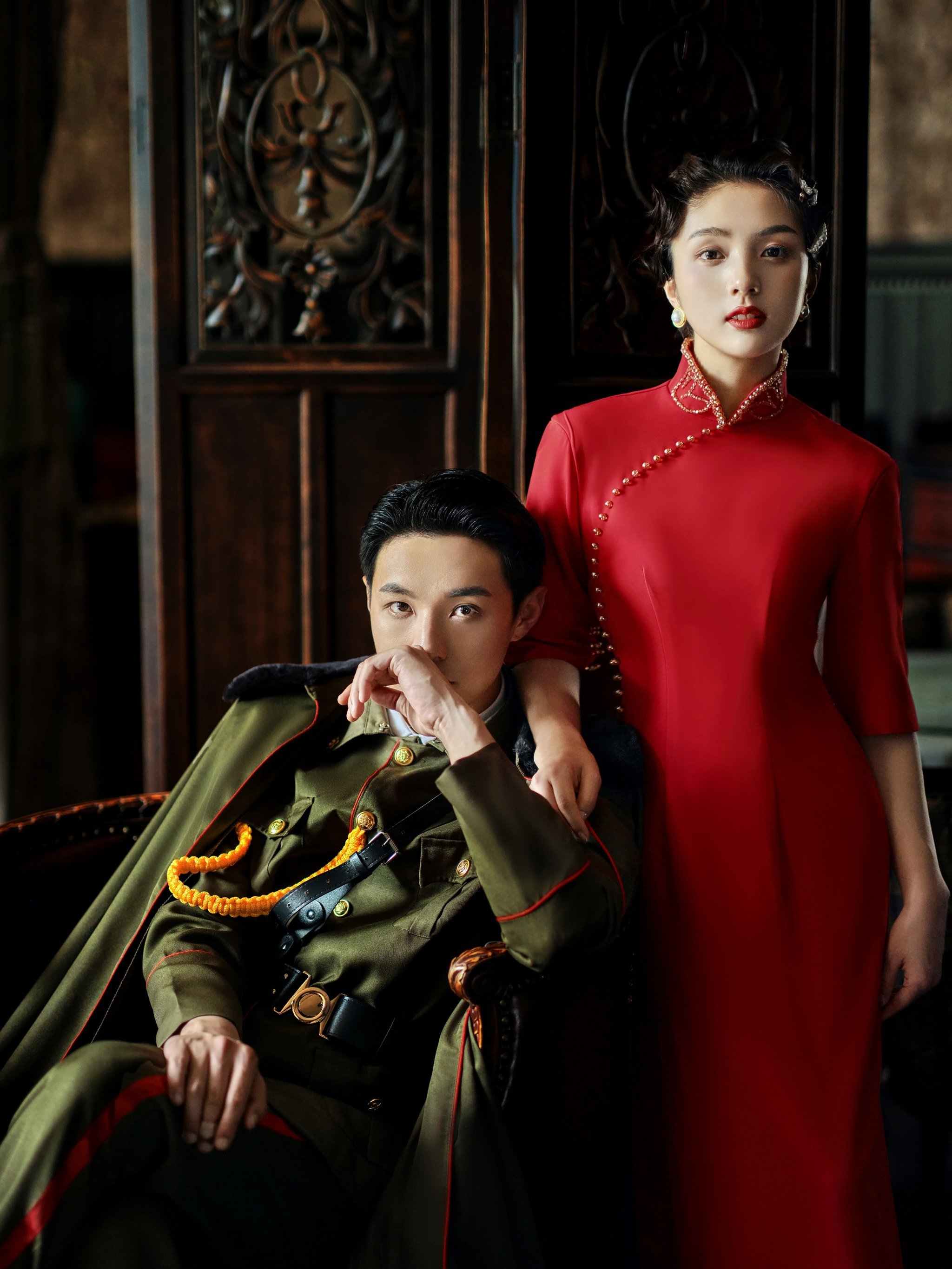 军阀风婚纱照,一刚一柔展现民国风情