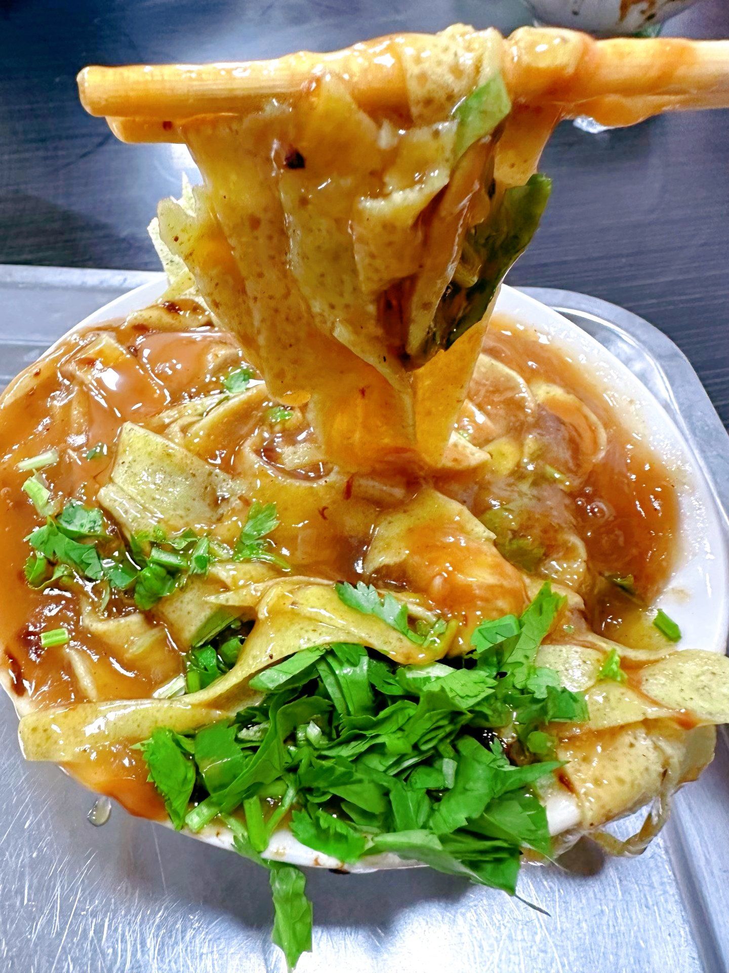 第一次吃锅巴菜