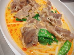 酸汤肥牛时蔬-喜家德虾仁水饺(华强天虹店)