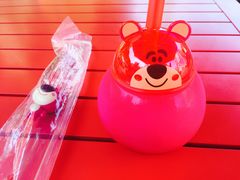 大熊吊坠吸管-Lotso Lunch Box 草莓熊餐盒