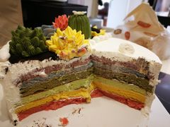 半面多肉植物生日蛋糕-BON CAKE(华贸购物中心店)