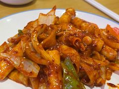 年糕炒鱼饼-韩香福脊骨汤锅(上杭路店)