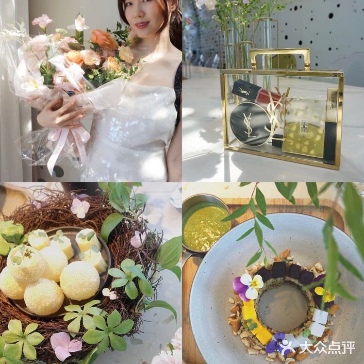 子妤探店 花厨餐厅居然可以YSL补妆收花束