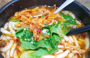 Potato and Wide Noodles in Clay Pot