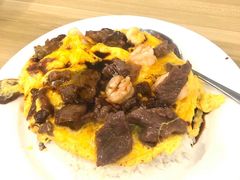 滑蛋牛肉虾仁饭-有章牛杂(石厦店)