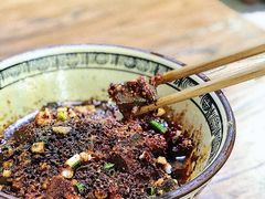 蒜子辣羊血-朱秀英梆梆肉葫芦头(琉璃街店)