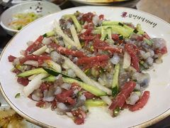 生拌八带牛肉-金明子八带鱼馆(正宗韩国连锁店)