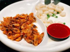 油爆虾拼虾仁-上海1号私藏菜(静安店)