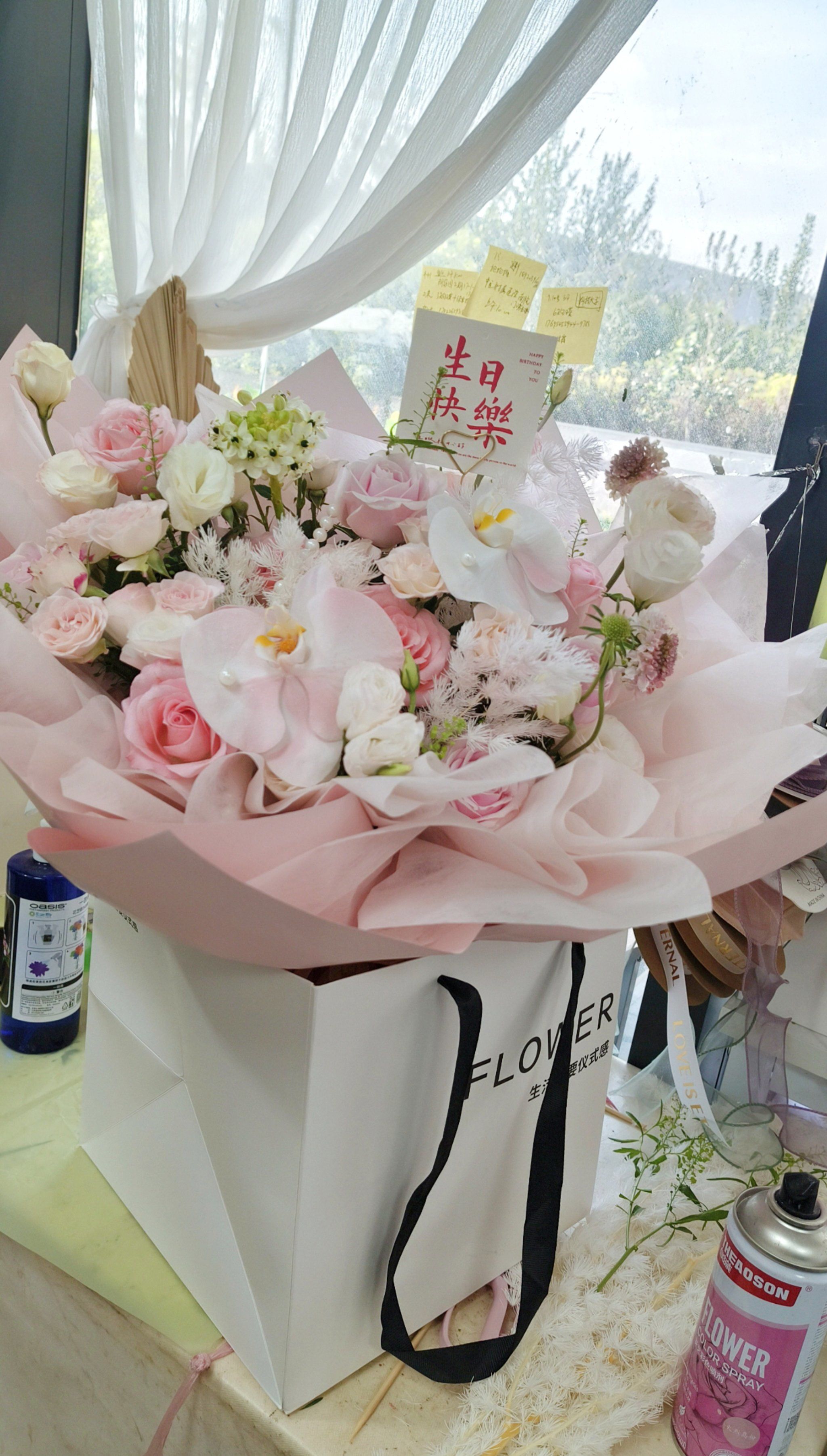 柔和粉色～花束心情