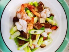 山竹笋凤尾虾-巧克力渔家.小船海鲜家常菜(万平口店)