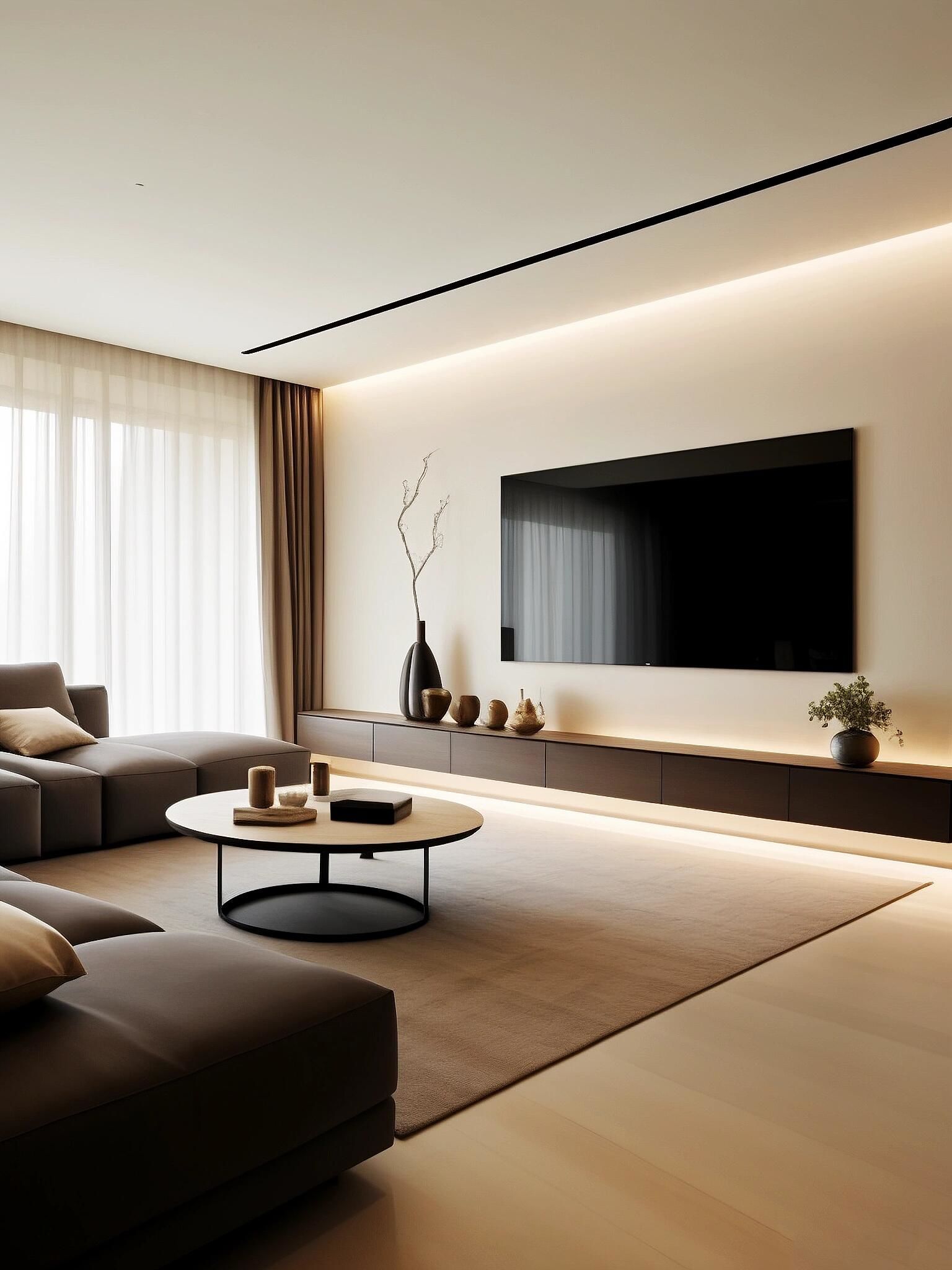 我个人感觉简约风格和无主灯,简直是时尚且具有独特魅力的装修选择