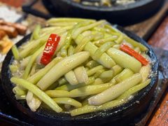 铁板鲜芋梗-农厨好味·温泉鹅·农家菜