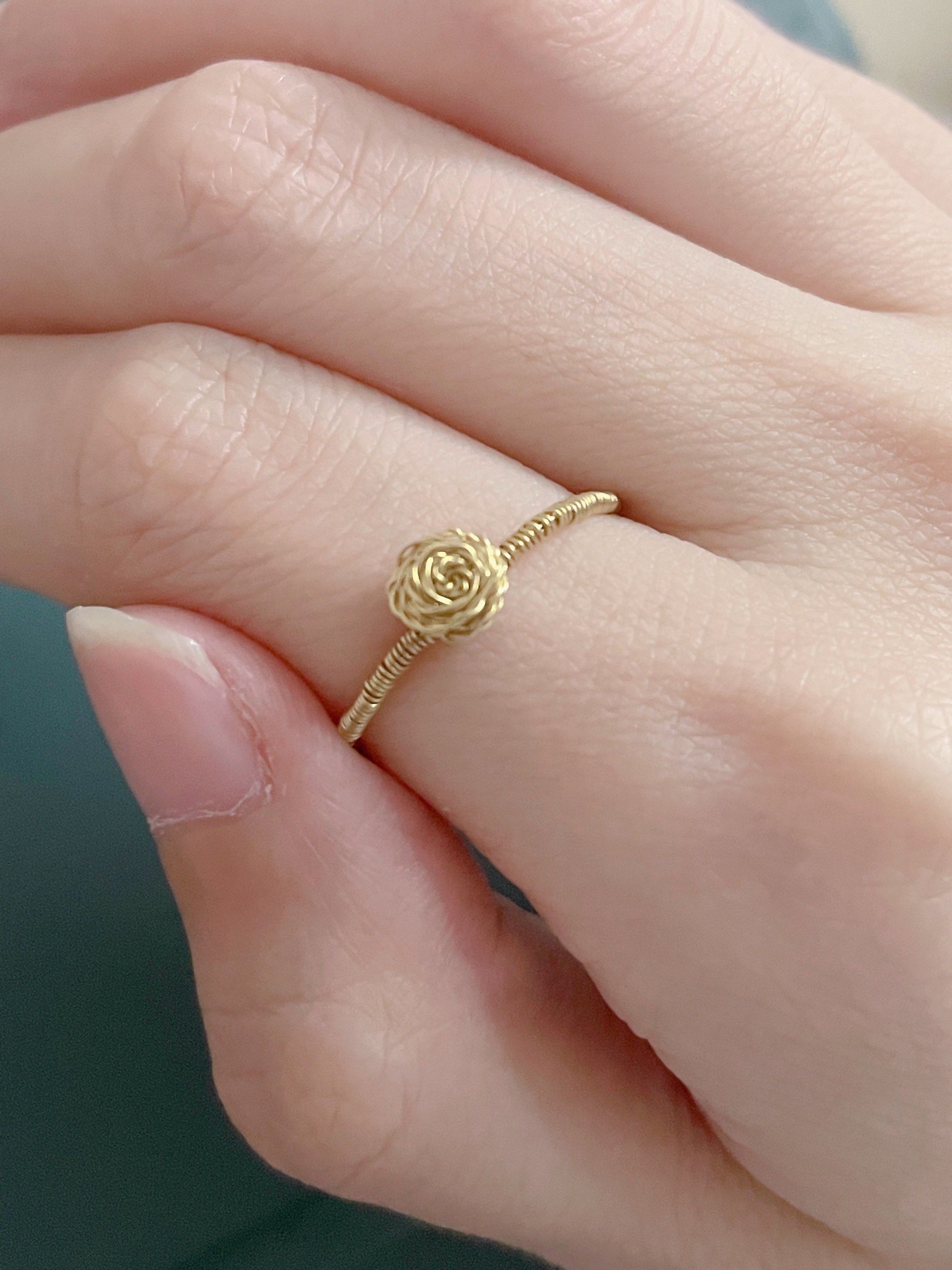 金属丝绕线手坐|清新简约玫瑰戒78